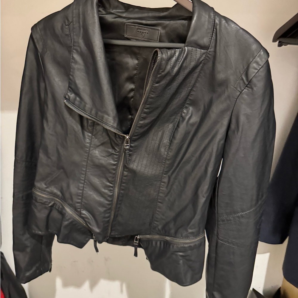 Blank NYC Charcoal Leather Jacket